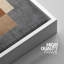 «Mid-Century Shape», œuvres d'art de blocs abstraits bruns, beiges et gris, images murales minimalistes rustiques modernes géométriques, art mural impression sur toile encadrée-100708180-100708183