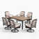 Argyri Rectangular 6 - Person 64" Long Dining Set with Cushions