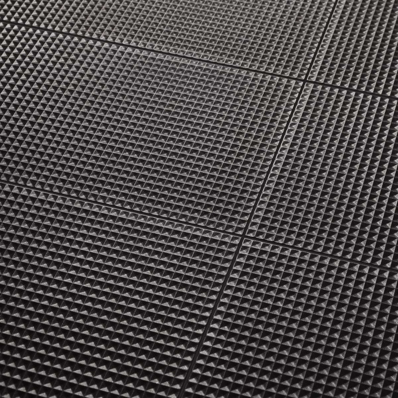 Kinzie Waffle 8X16 Matte Ceramic Tile, Charcoal