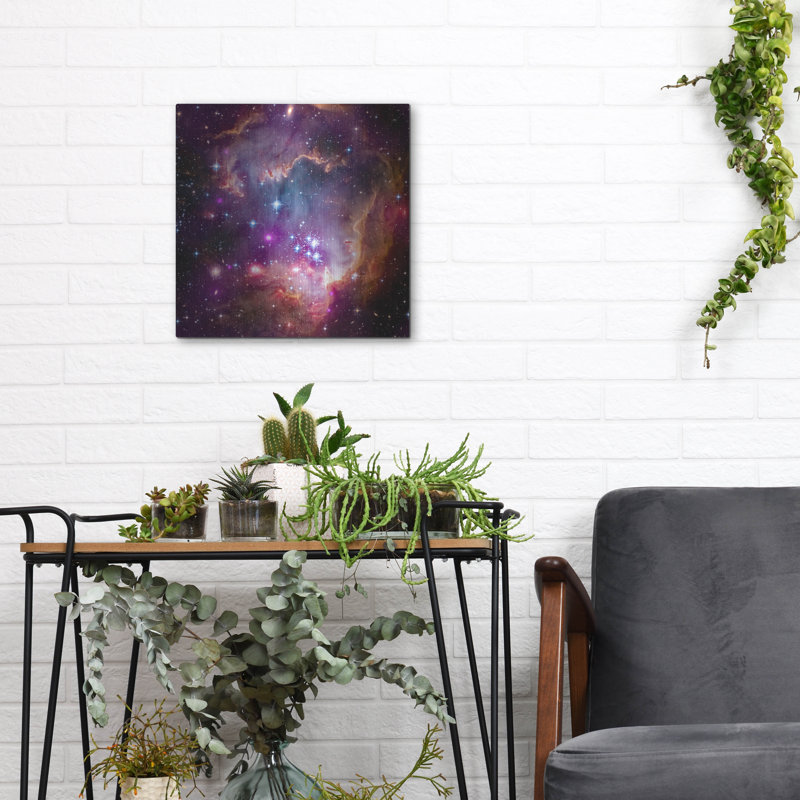 Télescope Hubble Magellanic Cloud, art mural en métal, 12 po x 12 po, H 12 po x l 12 po