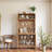 Compact Kitchen Pantry Buffet with Foldable Workstation & Built-in Power Outlets-652455417