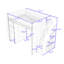 Lit mezzanine avec bureau, lumières DEL, casier de rangement, tablettes et garde-robe-268095906