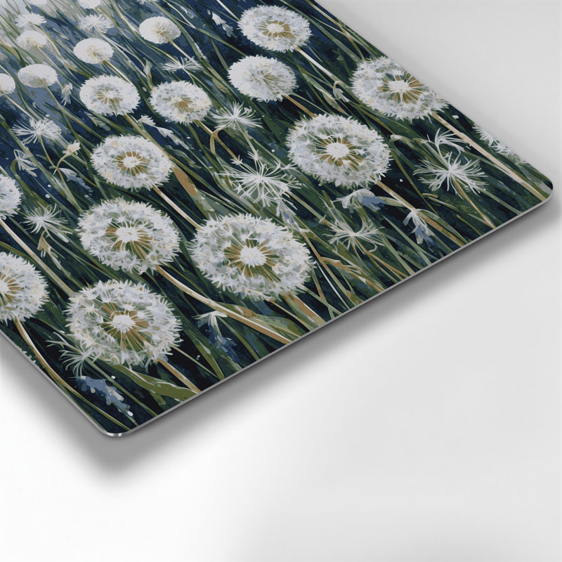 Art mural en métal Botanical Dandelion, H 12 po x l 12 po