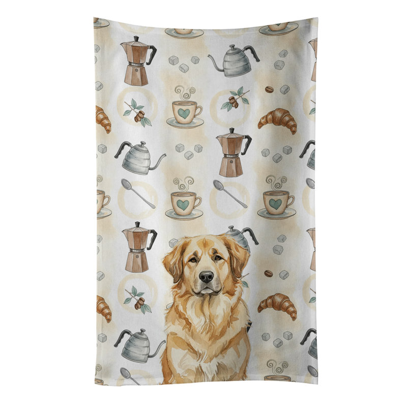 Sandy Leonberger Coffee Bar Kitchen Towel, Sandy Leonberger