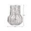 Jhonathon 7" Textured Clear Glass Table Vase-671320855-671941014