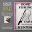 «Gone Fishing», reproduction encadrée - bois massif-674567146-674567148