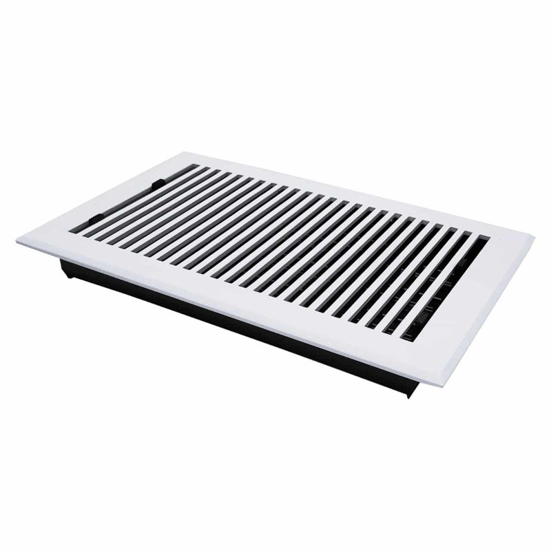 Couvercle de ventilation standard en fonte d'aluminium, Blanc, H 4 po x l 10 po x P 12 po