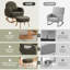 Chaise berçante rembourrée avec repose-pieds Teddy-1783857052