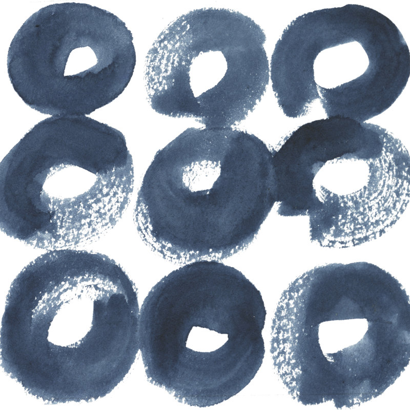Indigo Ripple VII by Grace Popp - Wrapped Canvas Painting, 76cm H x 76cm W
