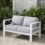 Causeuse d'extérieur en aluminium avec coussins de 53 po de largeur Arnhildur Braidan-124275376-124275377