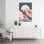 Nuits des sommets et des vagues, paysage contemporain abstrait, art mural montagne
