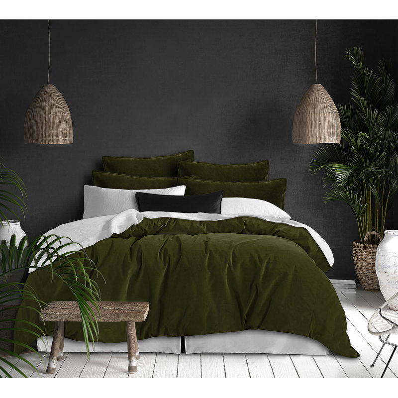Microfiber Duvet Cover, Full Duvet Cover, Aloe Green