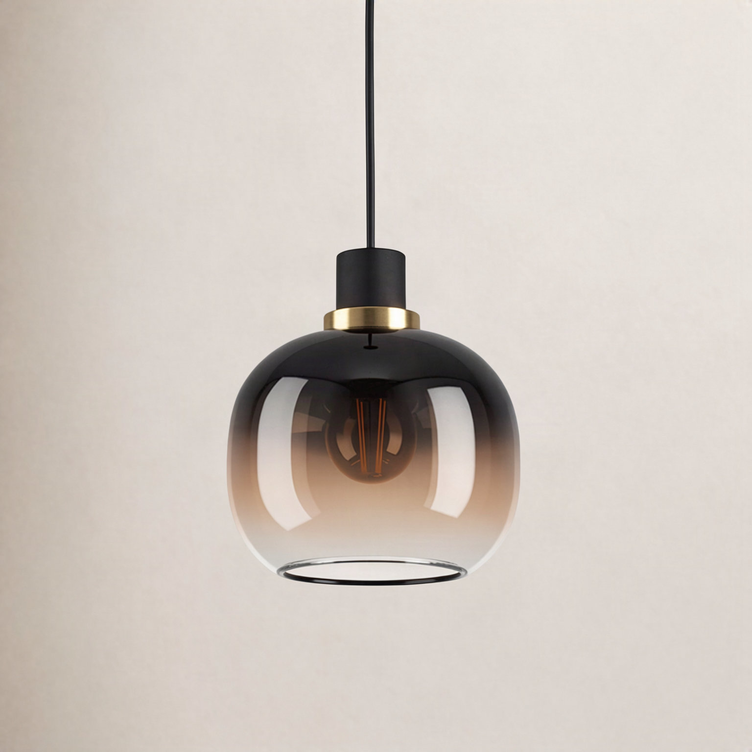 Chittering Single Light Glass Dimmable Pendant