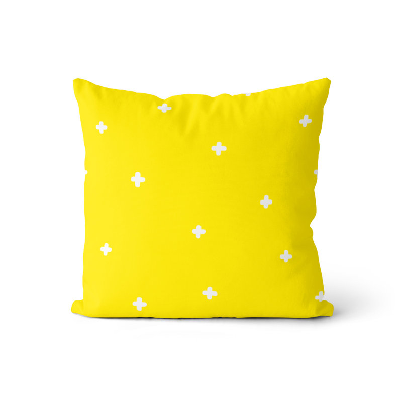 Housse de coussin Jannel, Jaune/blanc