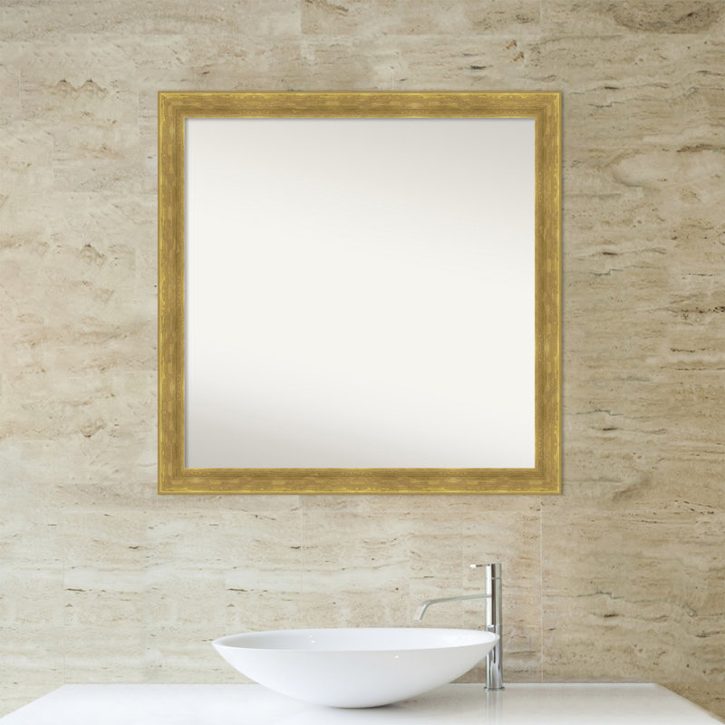 Miroir Earmon, Or, 29,25 po x 29,25 po, Carré