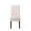 2 sièges de salle à manger 5 Kd, cuir reconstitué lisse, dossier capitonné, pieds avec 2 chaises, pieds teints, P 17,64 po x l 25,8 po, H 40,64 lb, 2,21 lb