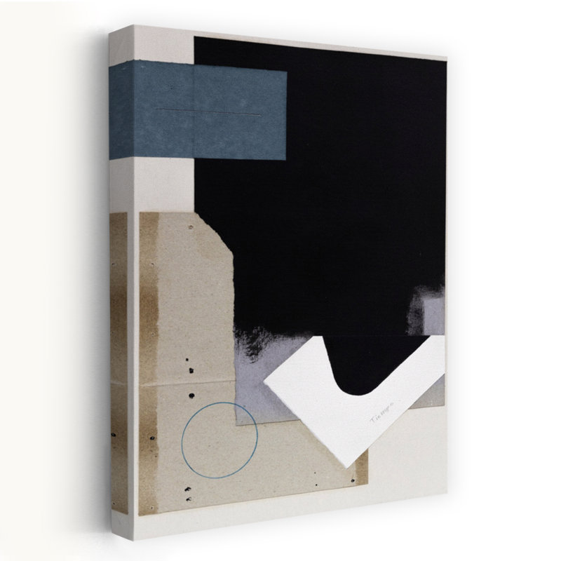 Art contemporain contemporain abstrait géométrique, H 18 po x l 12 po