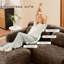 Canapé modulaire 114,7 po chocolat avec repose-pieds mobile, sans assemblage-1574215516
