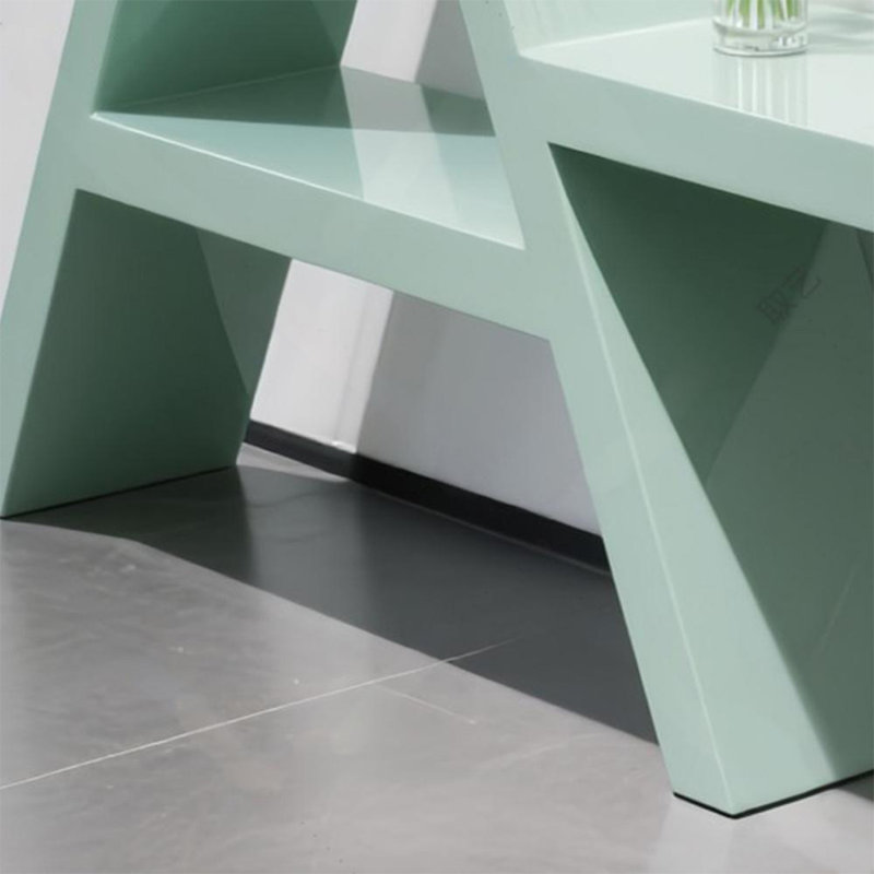 Table de présentation à cadre clair vert clair, H 47,24 po x l 86,61 po x P 23,62 po