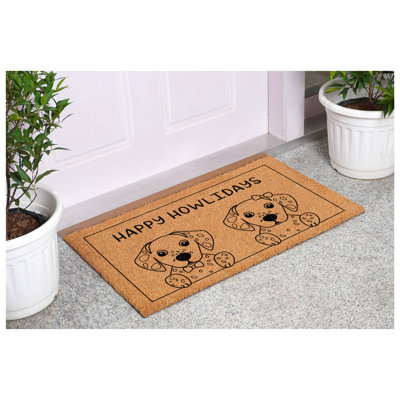 Paillasson Dalmatians Happy Howlidays, 24 po x 36 po