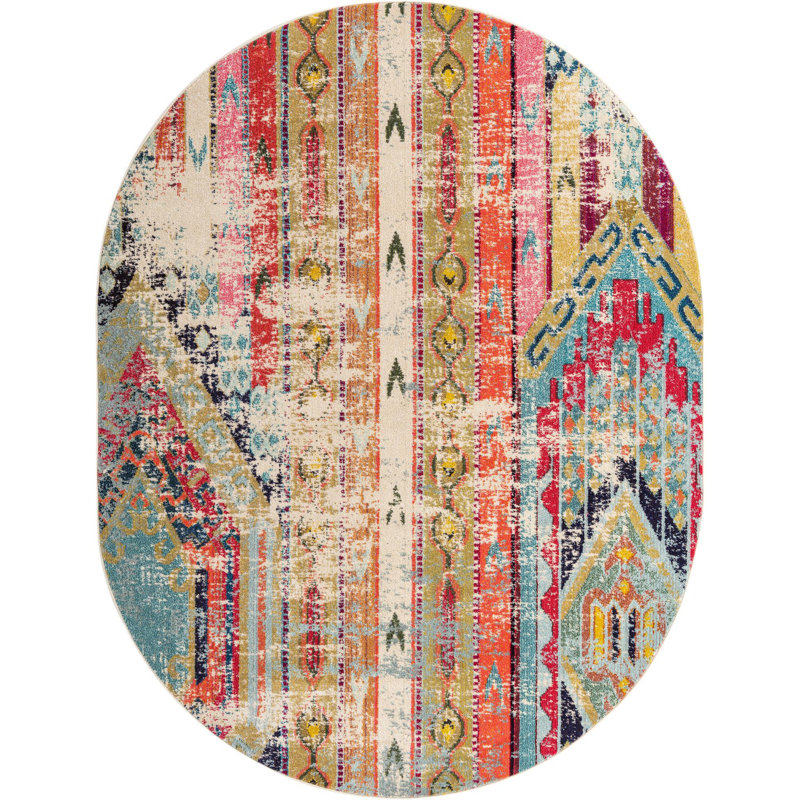 Sierra Southwestern Indoor Rug, Oval 7'