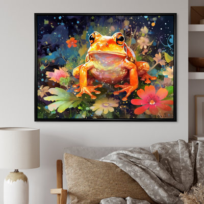 «Leaping Frogs Amphibians I», art mural grenouille