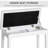 Piano Bench, Duet Piano Chair With Faux Leather Padded Cushion And Wooden Frame, Button Tufted Keyboard Bench, White-1813295598
