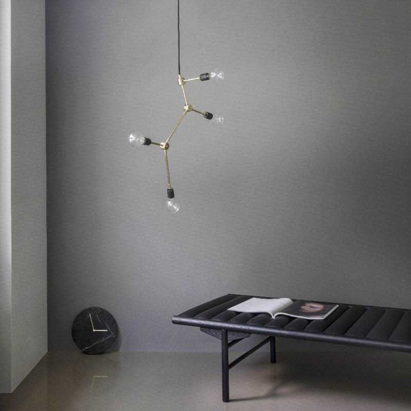 Lustre Tribeca moderne clair, Cuivre, 62” Length x 22” Width x 22” Height