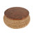 Kai Cole And Grey Rattan Wrapped Living Room Brown Coffee Table With Teak Tabletop