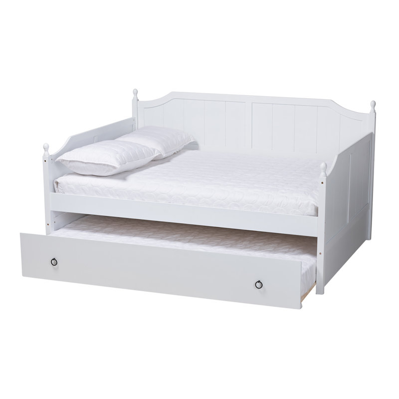 Aaina Addison Daybed with Twin Size Trundle, White