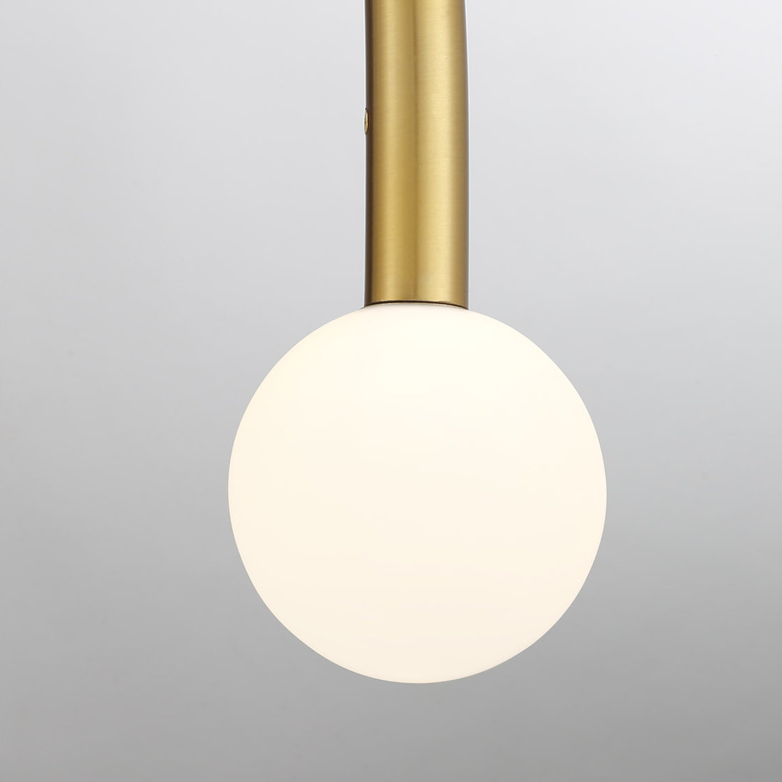 Rua 2-Light Chandelier, Natural Brass