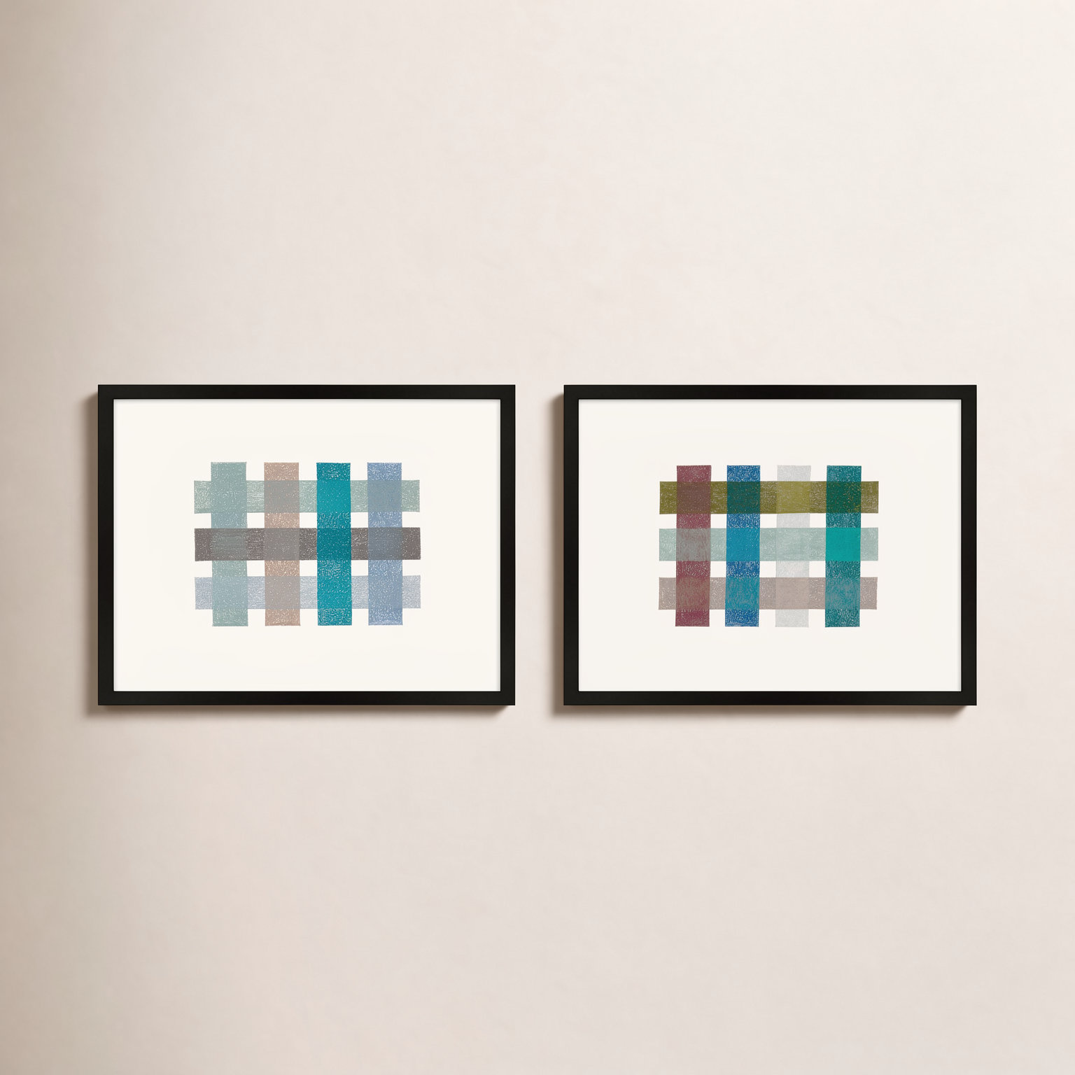 Lancel "Gridlock Horizontal" Print by Beth James, Black Framed, 20'' H x 50'' W x 1.25'' D