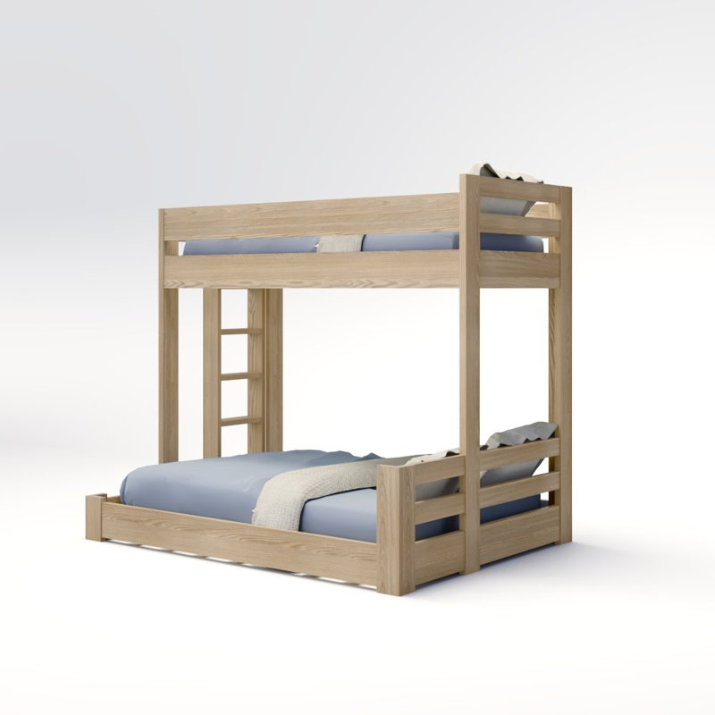 Elevated Kids Bed, Full XL/King, Location G, Driftwood