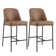 Angelick Upholstered Counter Stool with Metal Frame