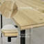 Broadview Oak Unfinished Solid Wood Top Metal Base Dining Table-1343607382-1343607385