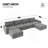 Chenille Modular Sectional Sofa,U Shaped Reversible Couch,Free Combination