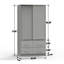 Armoire à portes coulissantes, 4 tiroirs, économiseur d'espace-1213047702