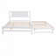 Lit double réglable en bois avec lit gigogne et cadre extensible à deux lits-30630749