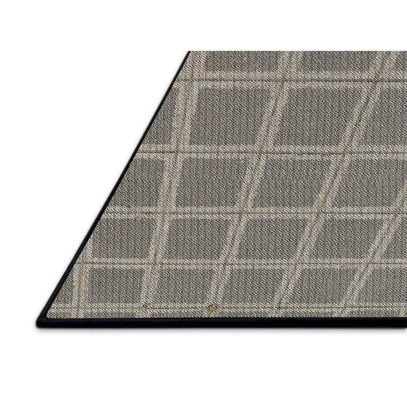 Tapis gris tissé à la machine, Rectangle 8 pi x 12 pi