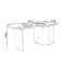 Bureau rectangulaire gris en bois manufacturé avec 3 tiroirs-109590579-109590584