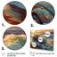 Impression sur toile de charme rétro vert et orange par Kazmije-88535801-88535800
