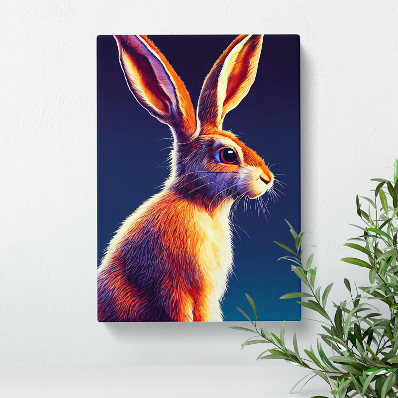 Fair Hare - Wrapped Canvas, 50cm H x 35cm W