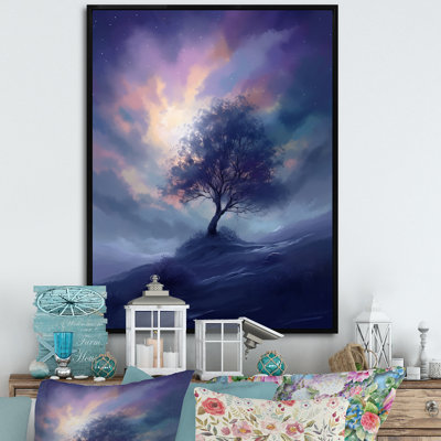 «Snowy Serenity Pinetree III», art mural sur toile