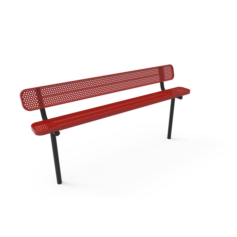Banc de parc en plastique Dilbeck, Rouge