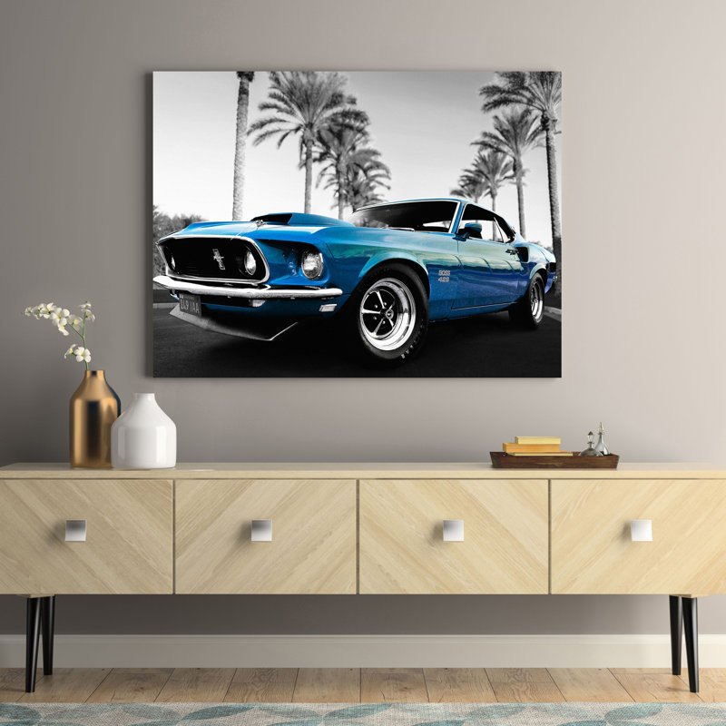 Blue Lightning on Santa Barbara in California by Sassoferrato - Unframed Photograph on Canvas, 70cm H  x 100cm W  x 4cm D