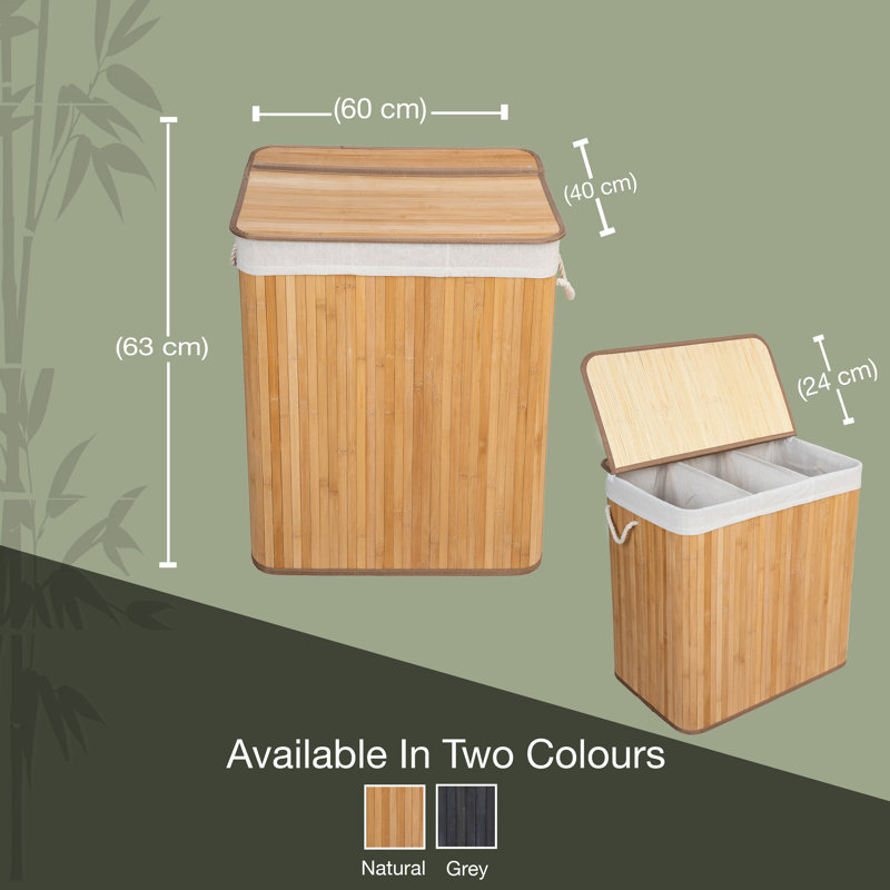 Bamboo Laundry Room Organiser, Natural
