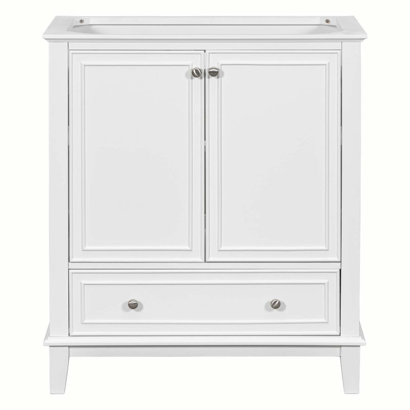 Base de meuble-lavabo simple 29,5 po seulement, Blanc
