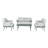 Mariano Steel 4-Pieces Coversation Set, Grey-210516614-210516613
