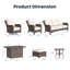 10 Piece Patio Furniture Set With Fire Pit Table, All-weather Wicker Outdoor Conversation Set With Swivel Rocking Chair And 6 Inch Thick Cushions-1136638939-1136638938