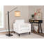 Lampe sur pied 60 po H en rotin, bois, noir acier